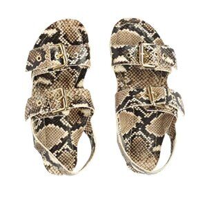 Jamie Haller Double Buckle Python Sandals